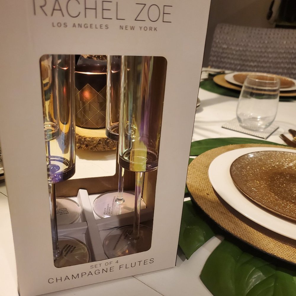 Rachel Zoe Iridescent Acrylic Stemmed Wine Glasses ** Last one left**
